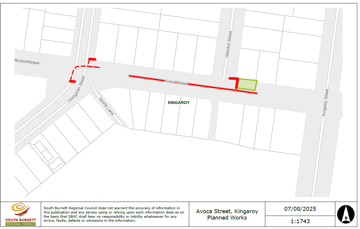 20-08-25 - Avoca Street Kingaroy Works Map.png