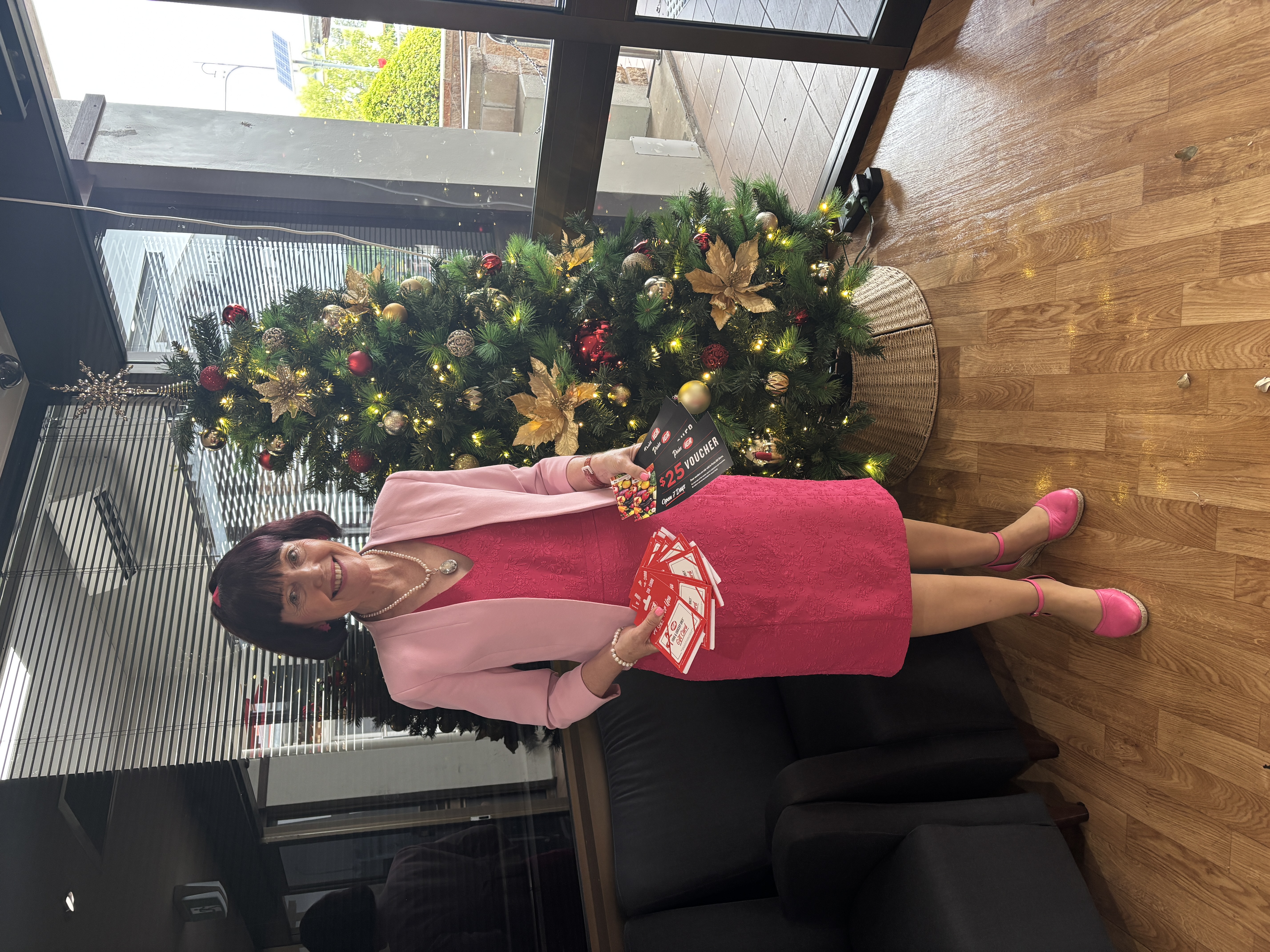 Mayors Christmas Lunch Kathy and Gift Vouchers.jpg