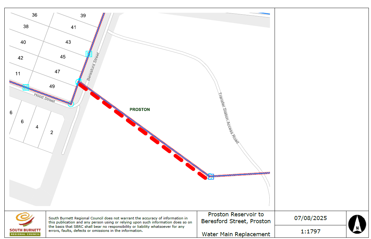 Proston Water Main replacement Map.png