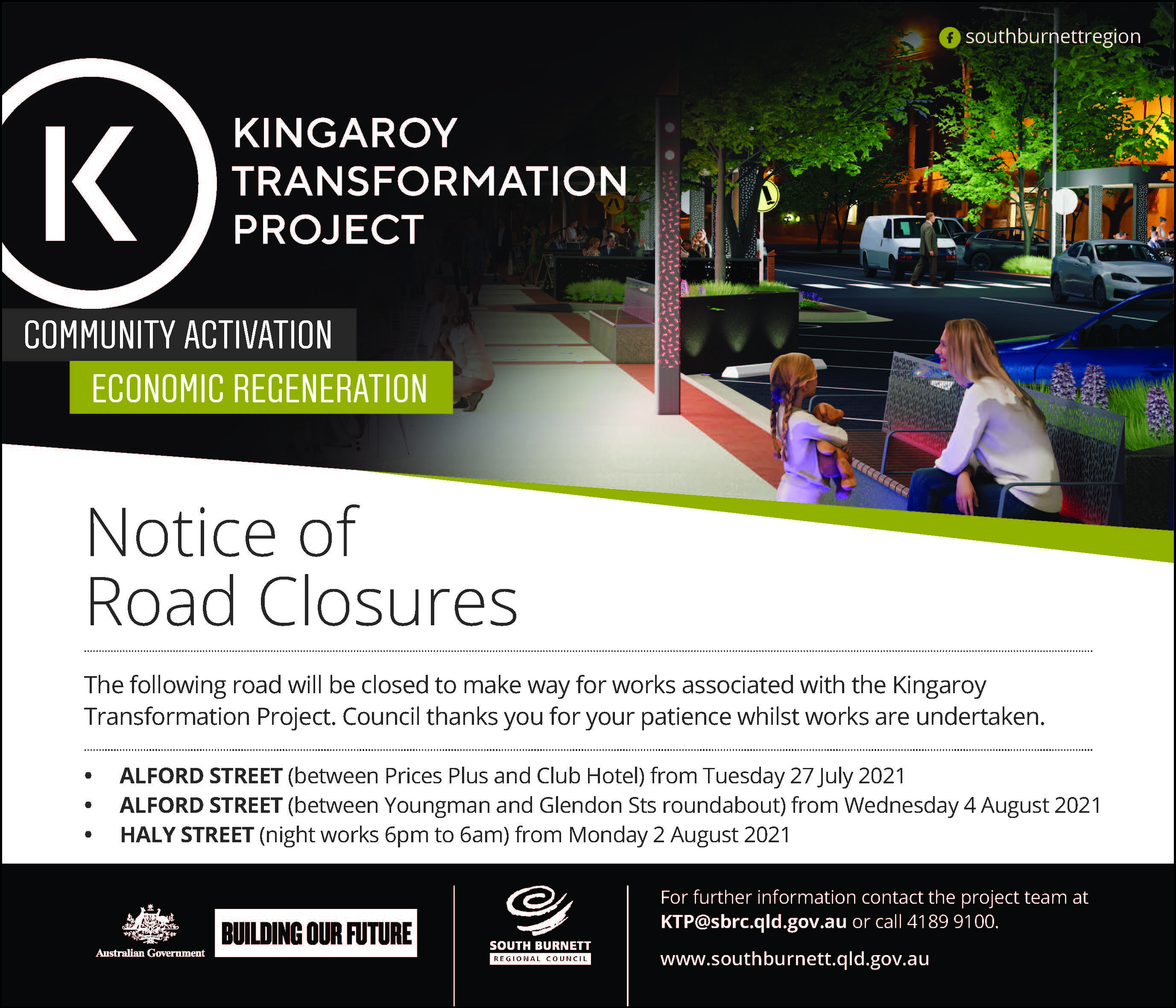 Temporary road closure – Alford Street for asphalt works