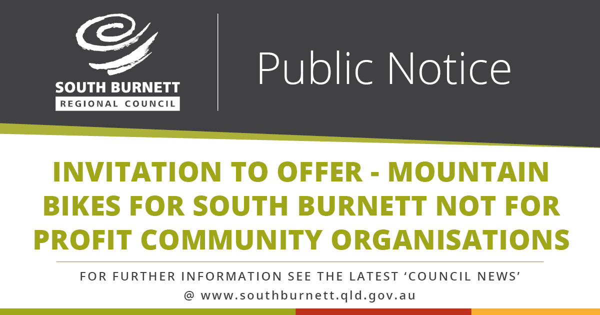 Invitation to offer – Mountain bikes for not for profit community organisations