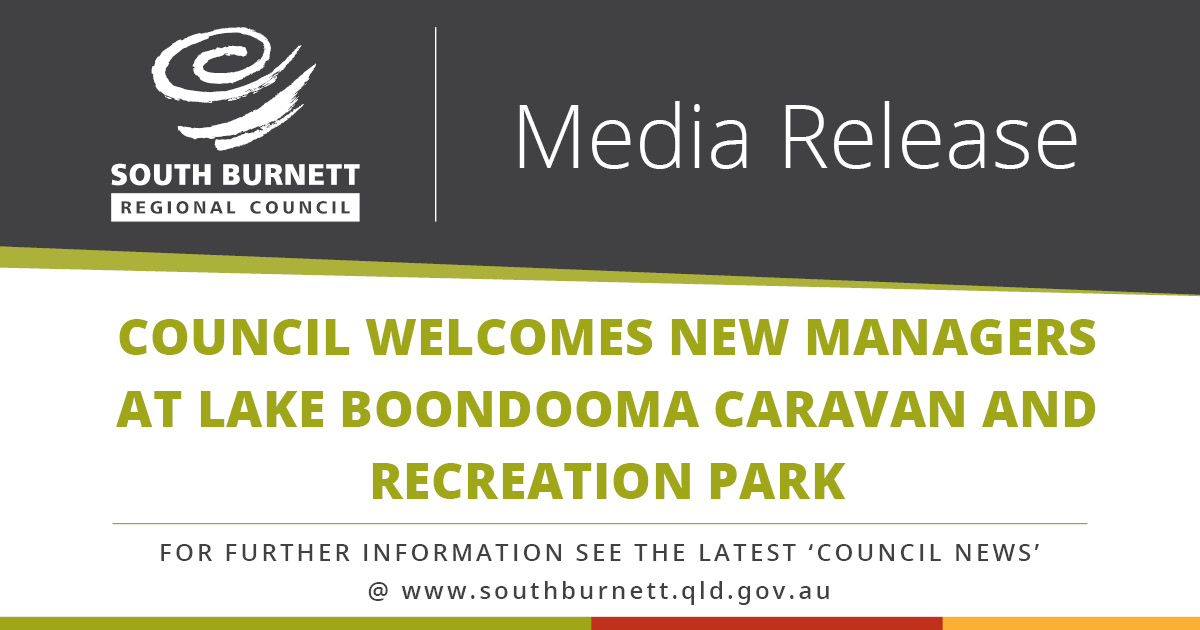 Council welcomes new managers at Lake Boondooma Caravan and Recreation Park
