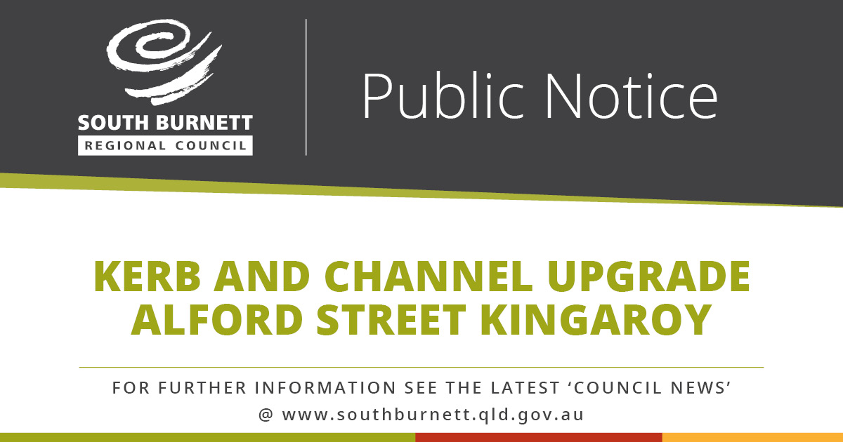 Kerb and channel upgrade Alford Street Kingaroy