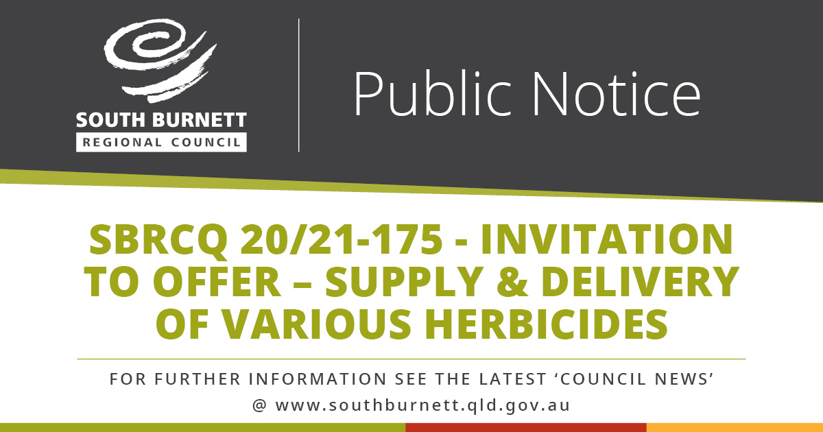 SBRCQ 20/21-175 - Invitation to Offer – Supply & Delivery of Various Herbicides