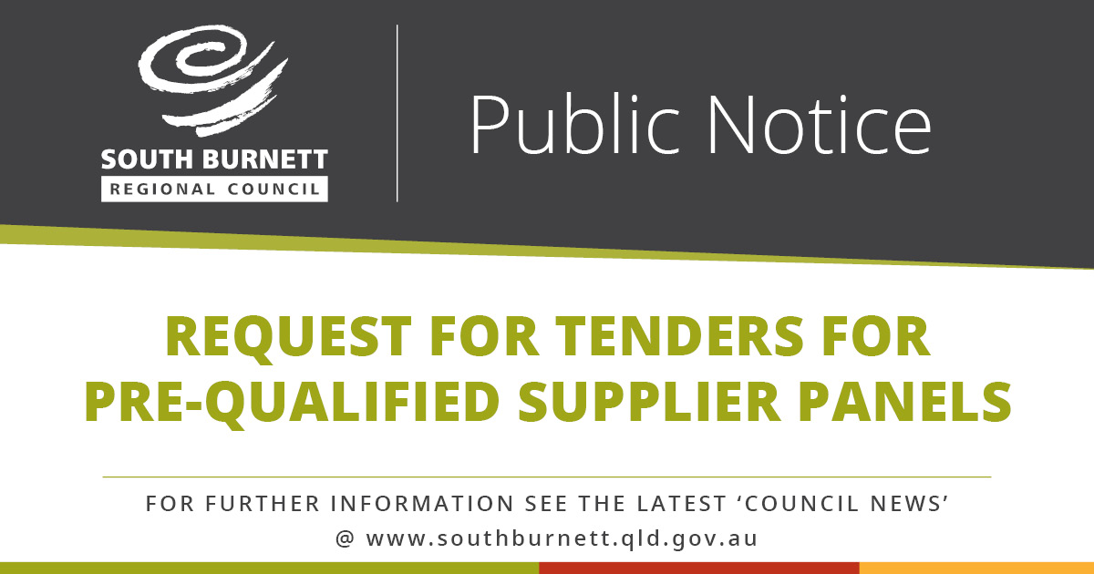 Request for Tenders for Pre-Qualified Supplier Panels