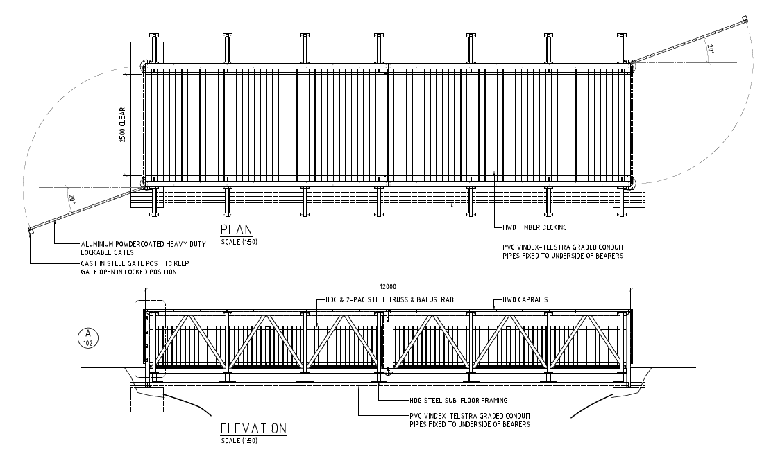 Image: Proposed plan of new pedestrian bridge
