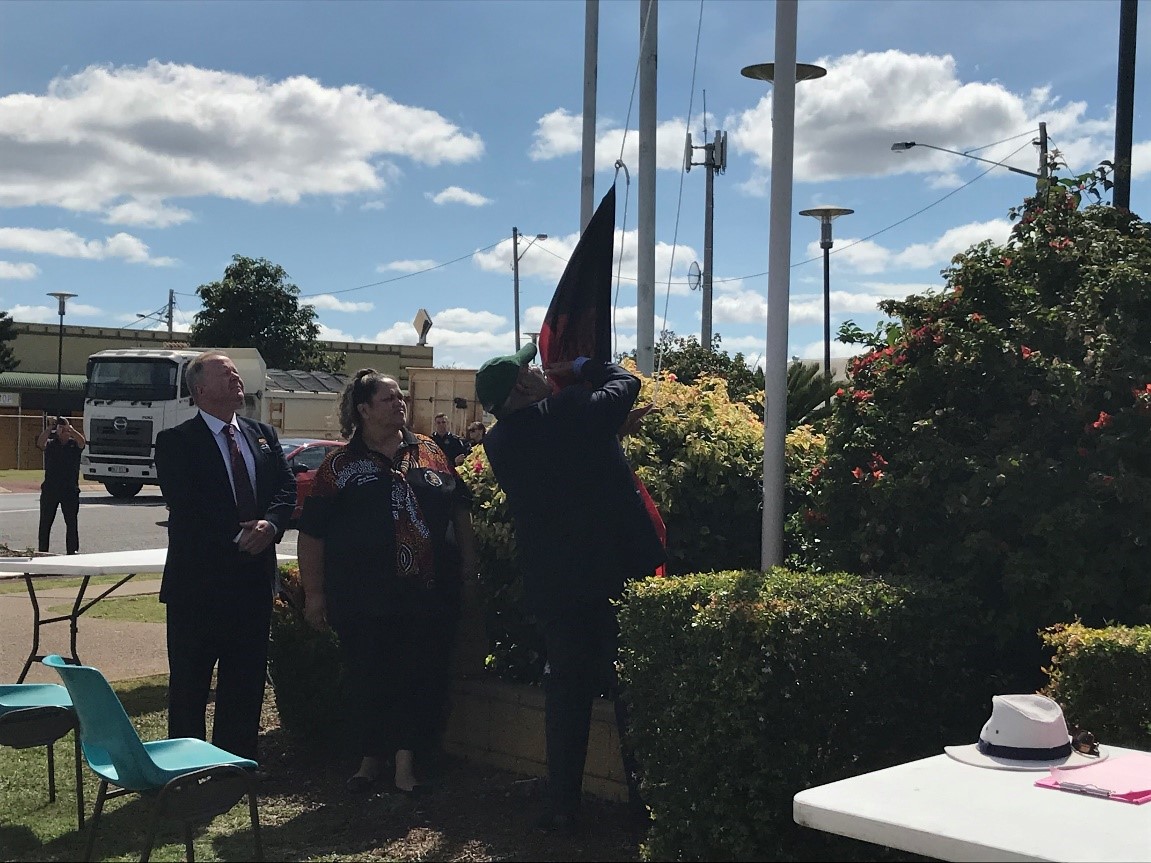 Sir James Heading Memorial Park, Murgon, Indigenous Flag, Fly