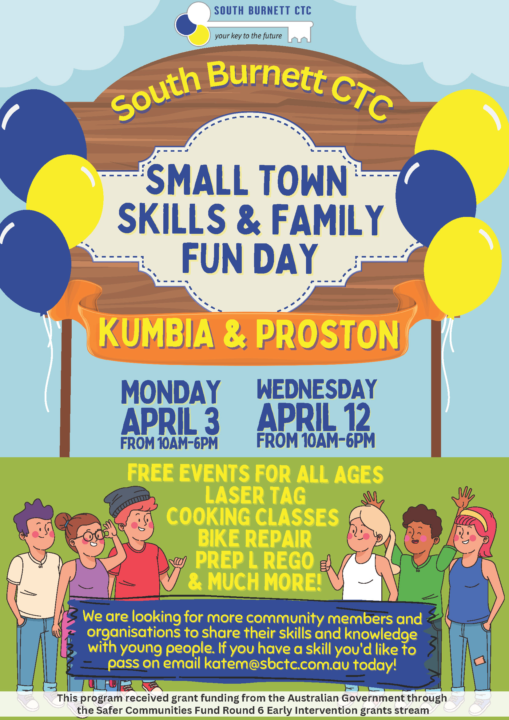15 02 2023 Ctc youth crew small town skills family fun day poster