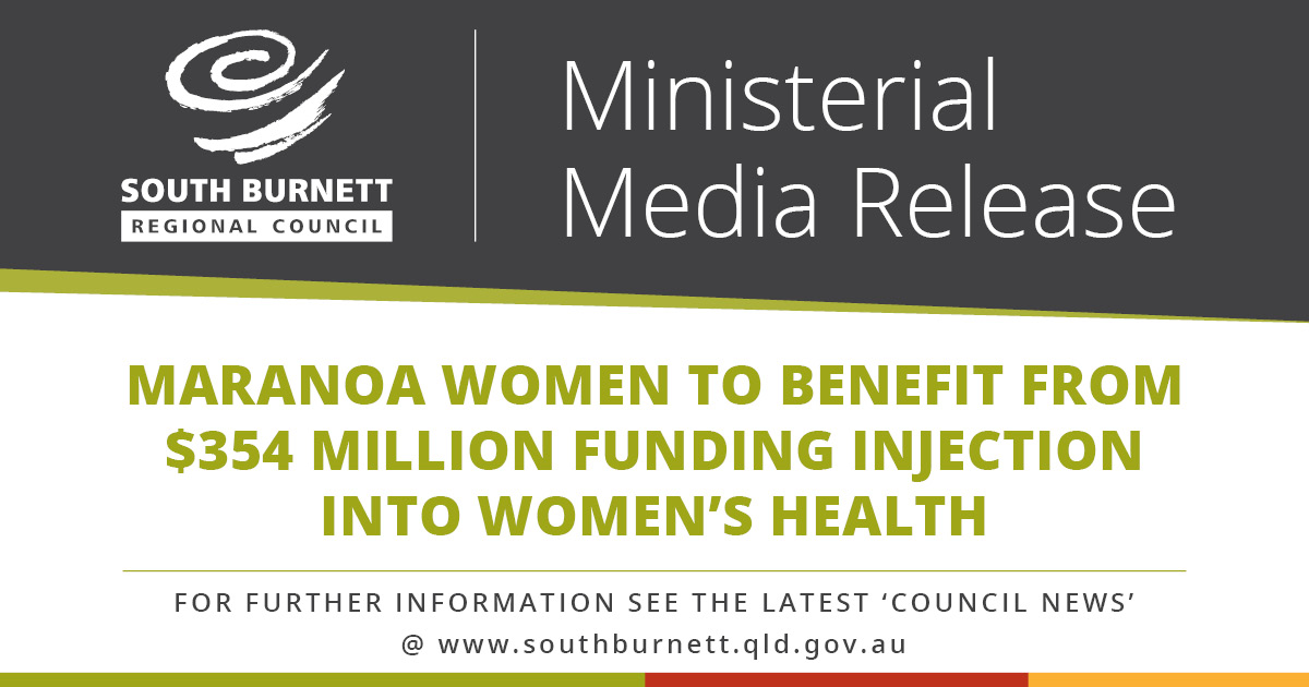 Ministerial Media Release - Maranoa women to benefit from $354 million funding injection into women’s health