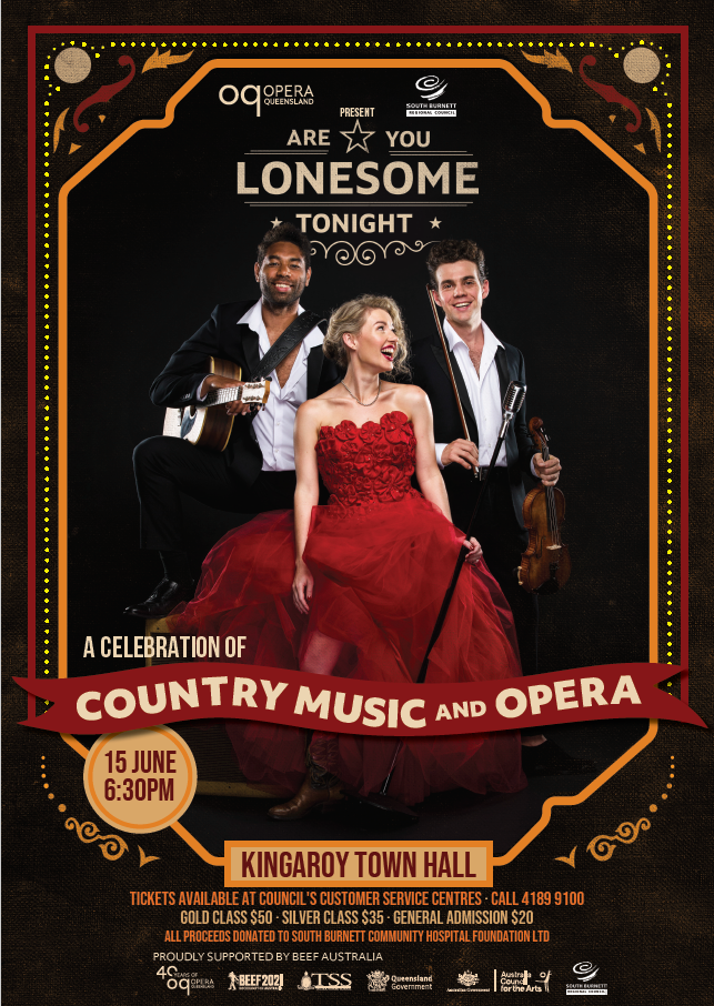 Tickets Now on Sale for Opera Queensland’s Are You Lonesome Tonight in Kingaroy