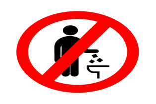 Do not litter, toilet