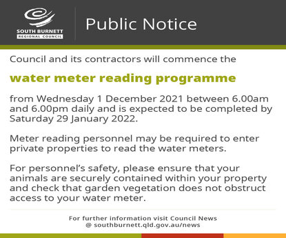 Water meter reading programme