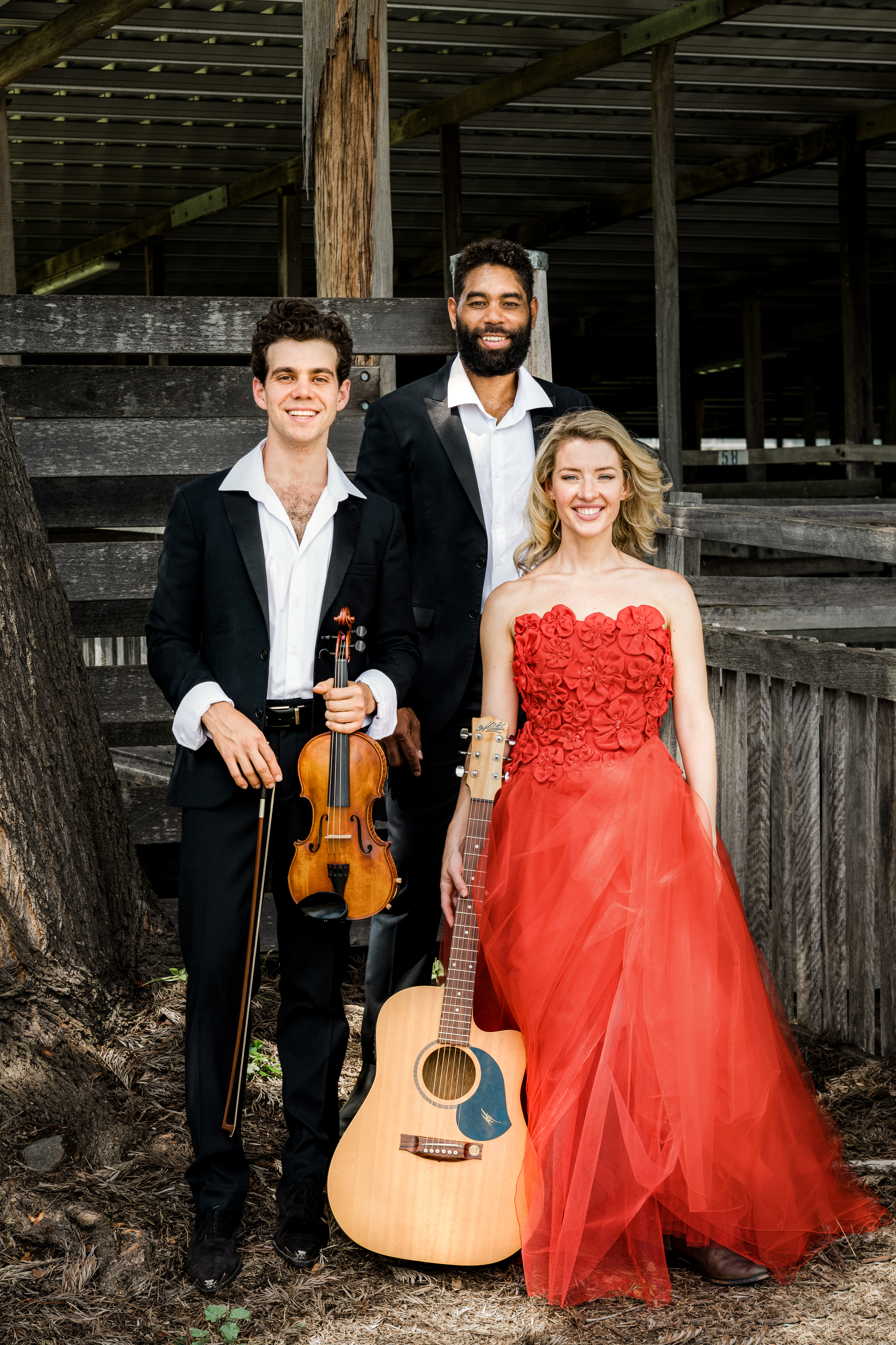 Images (3): Opera Queensland's 'Are You Lonesome Tonight' cast Irena Lysiuk, Marcus Corowa and Jonathan Hickey