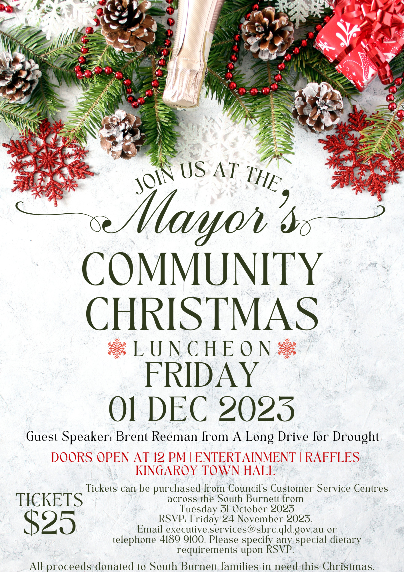 Mayors community christmas luncheon flyer 2