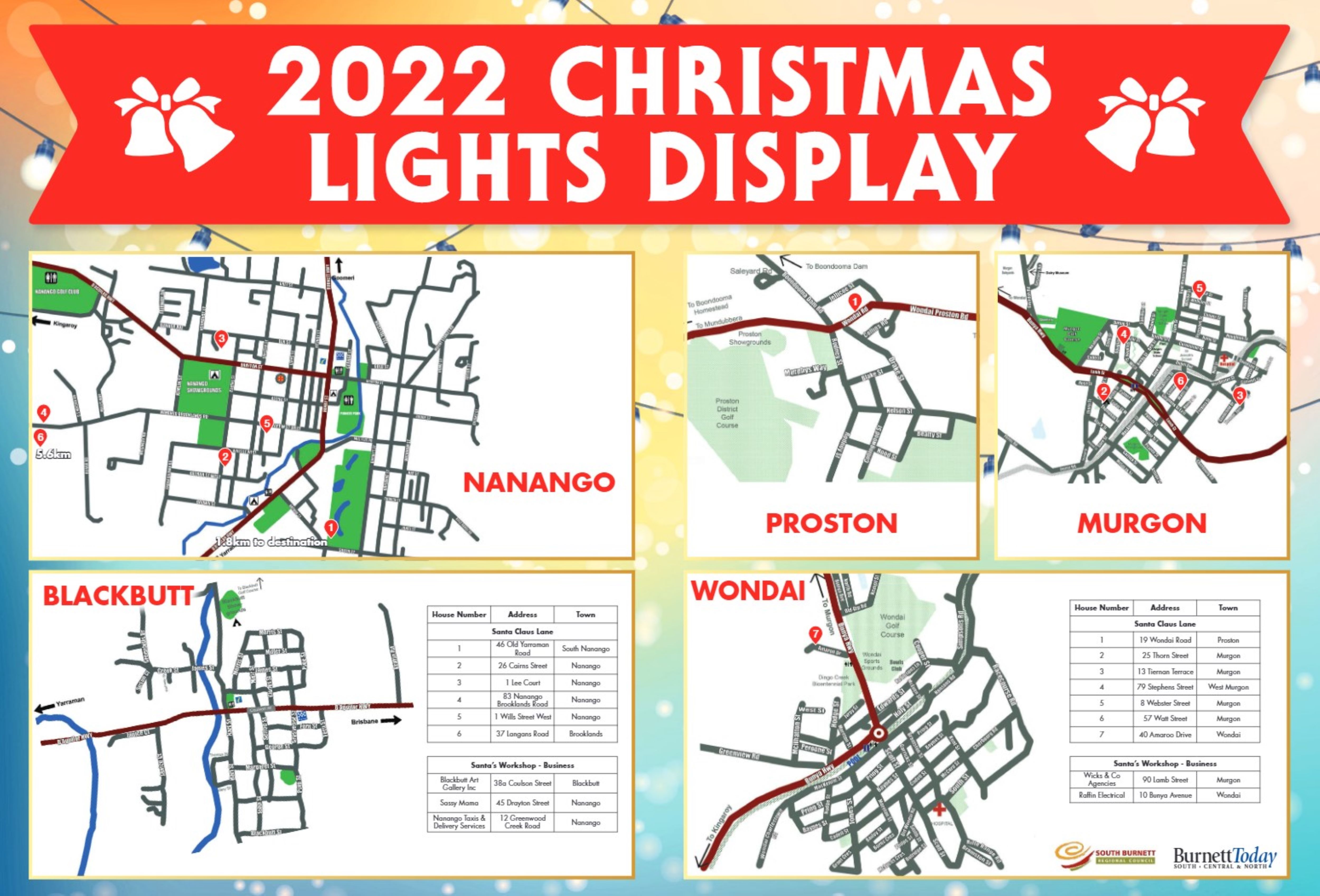 2022 Christmas Lights Maps - Other towns