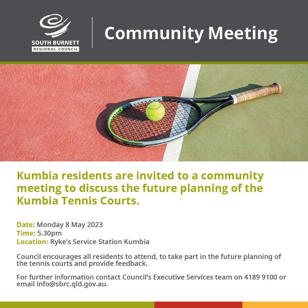 Updated flyer kumbia tennis court community meeting instagram